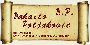 Mahailo Poljaković vizit kartica
